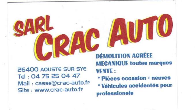 Aperçu des activités de la casse automobile CRAC AUTO située à AOUSTE-SUR-SYE (26400)
